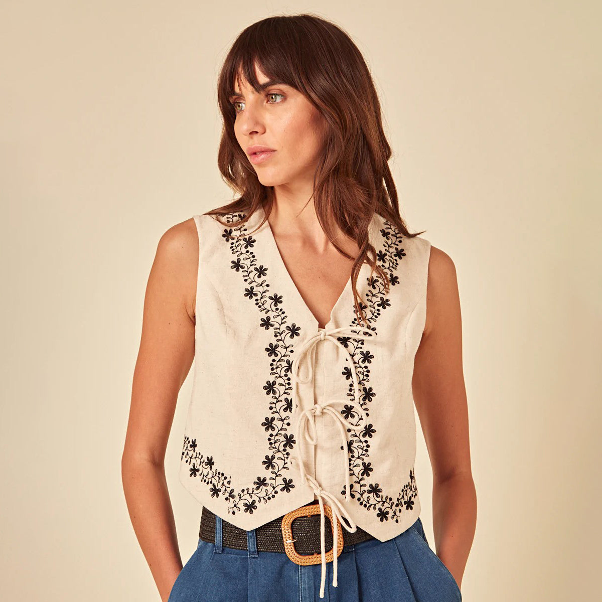 Nobody's Child Rosie Embroidered Waistcoat