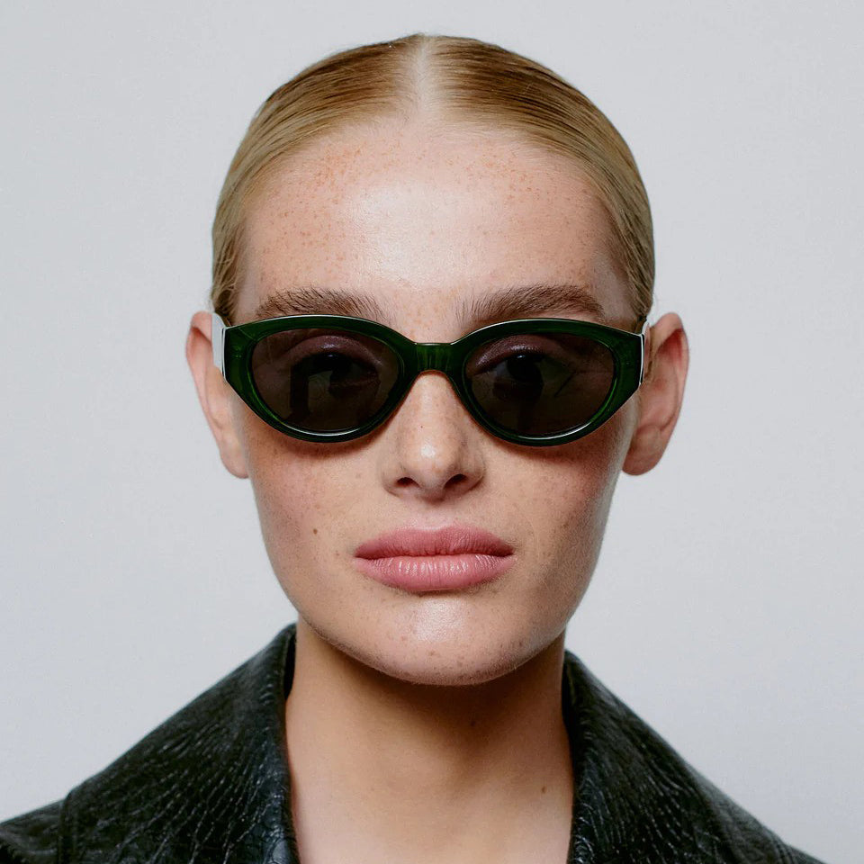 A.Kjaerbede Dark Green Transparent Winnie Sunglasses