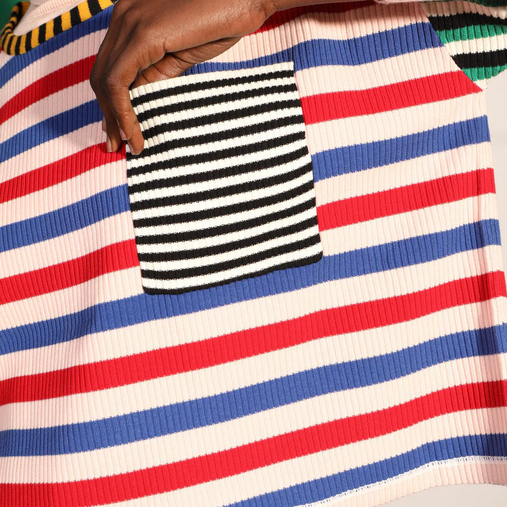 L.F. Markey Multi Stripe Winston Knit Tee