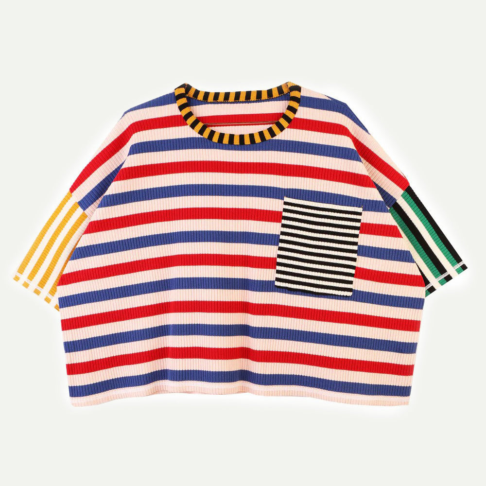 L.F. Markey Multi Stripe Winston Knit Tee