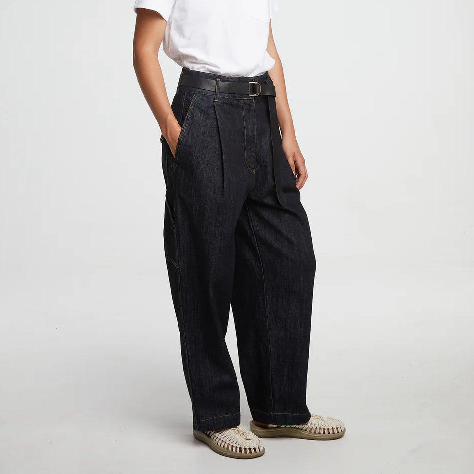 Girls of Dust Blue Denim Regenerate British Worker Pants