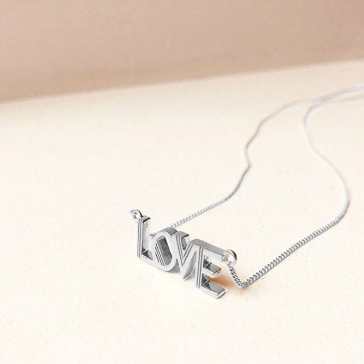 Product shot: Rachel Jackson Love Silver Necklace