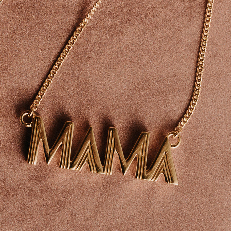 Rachel Jackson Mama Art Deco Gold Necklace