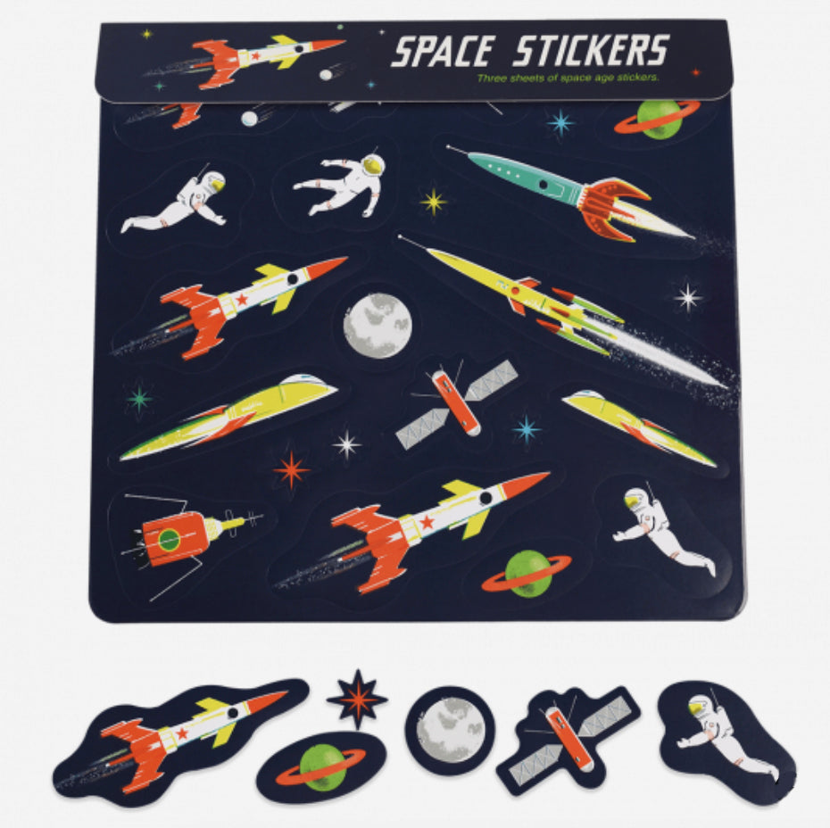Rex London Space Age 3 Sheet Stickers Set